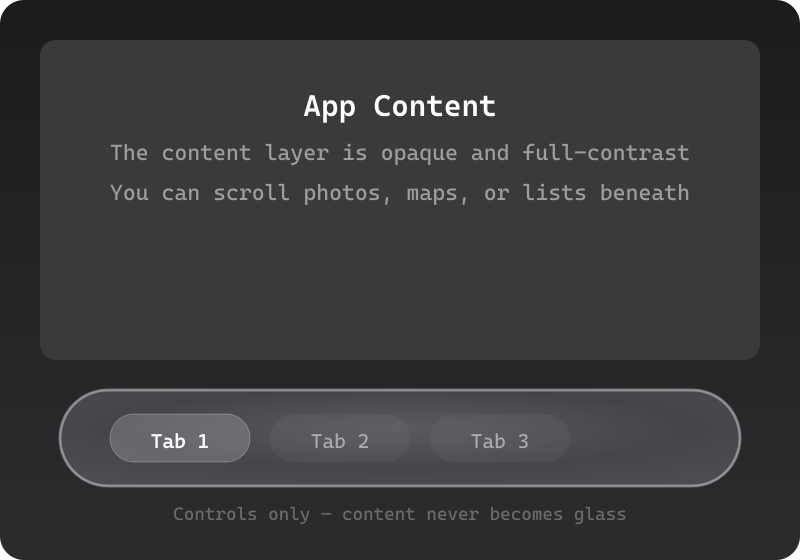 Liquid Glass visual preview