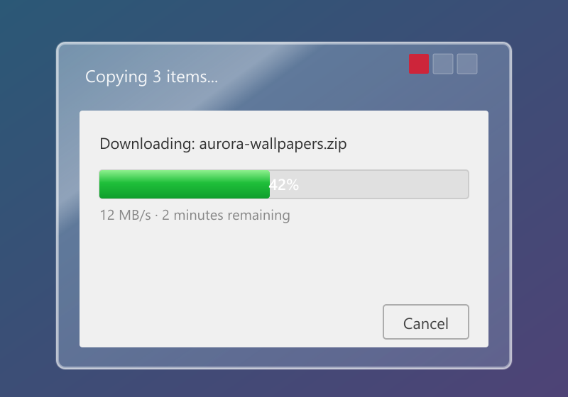 Windows Aero visual preview